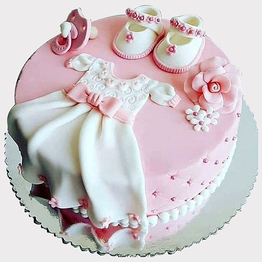 Baby Shower Fondant Marble Cake