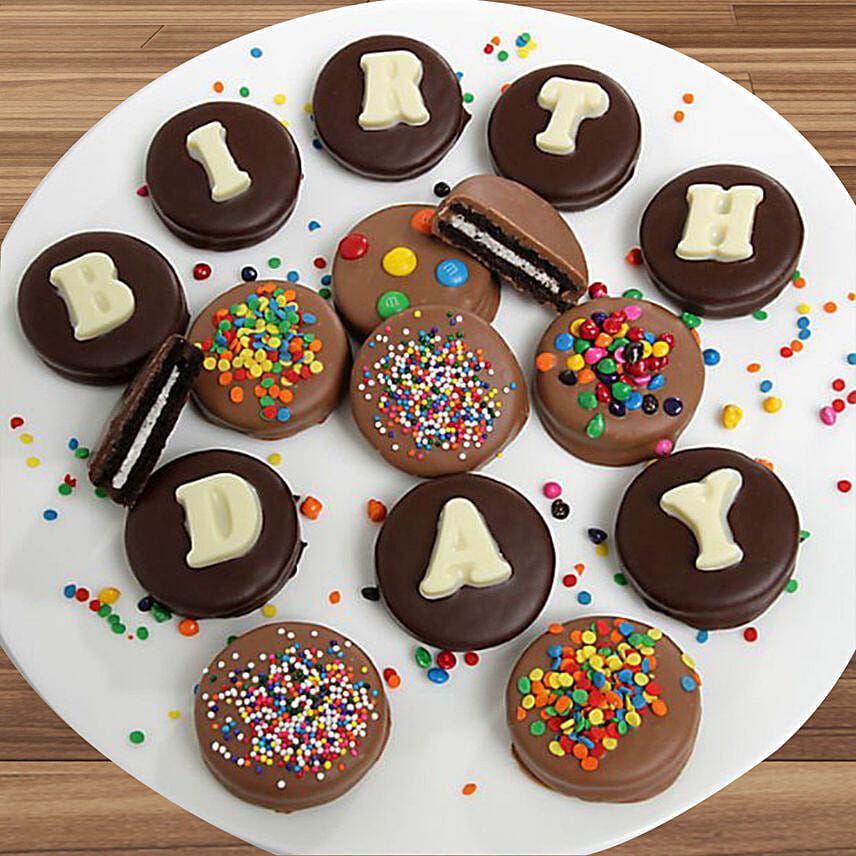 BIRTHDAY Belgian Chocolate Sandwich Cookies