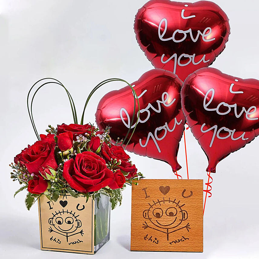 Boundless love rose bouquet Combo