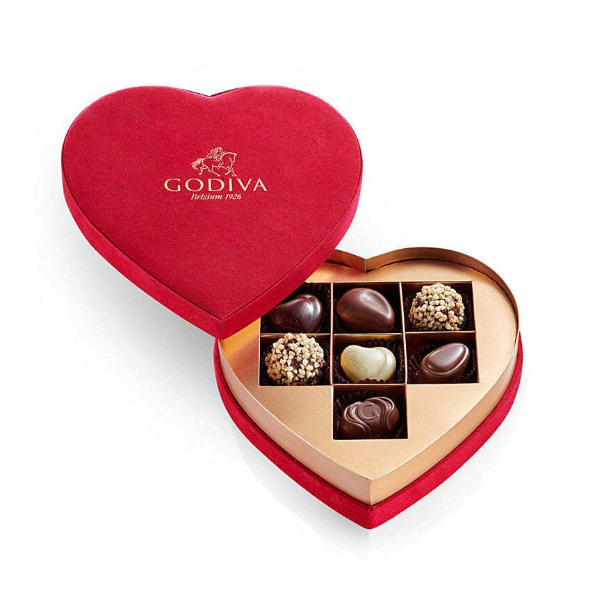 Coeur Gift Box Red 7 Pcs By Godiva