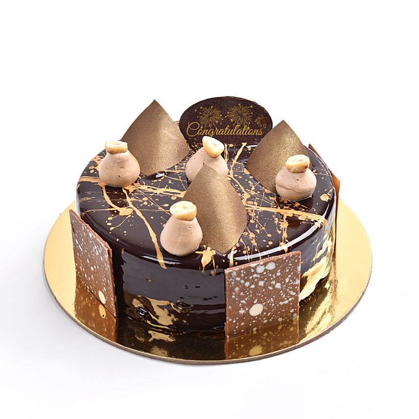 Congratulation Chocolate Hazelnut Cake 4 Portion