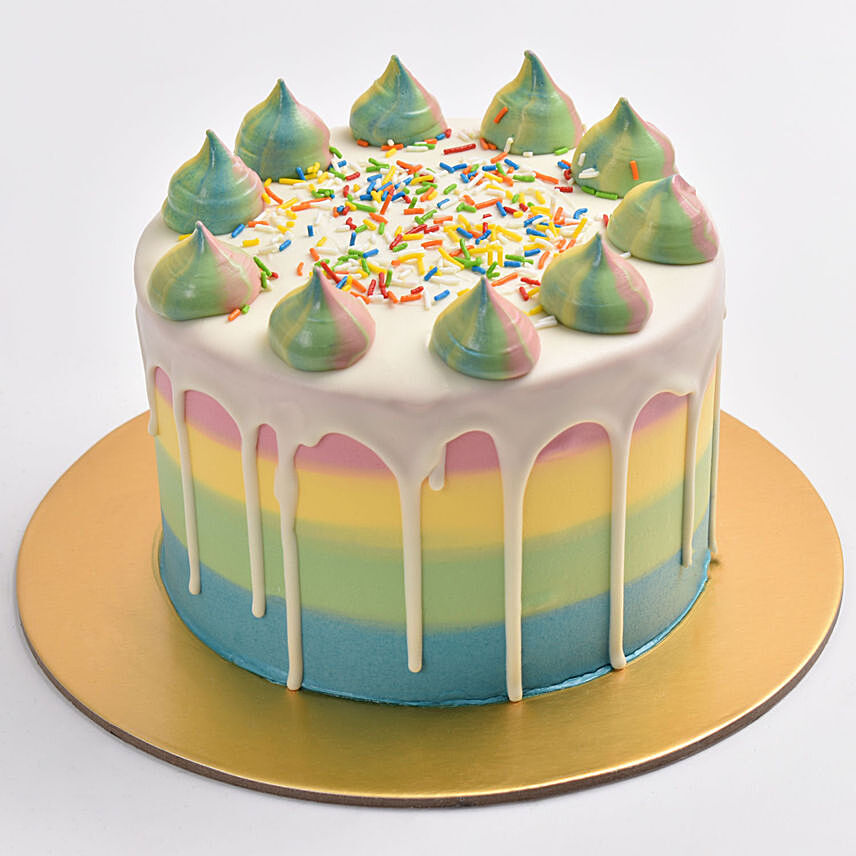 Delicious Rainbow Chocolate Cake 8 Portion