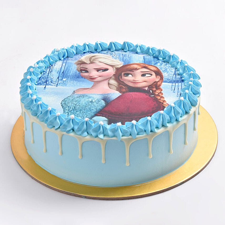 Elsa and Anna Vanilla Cake