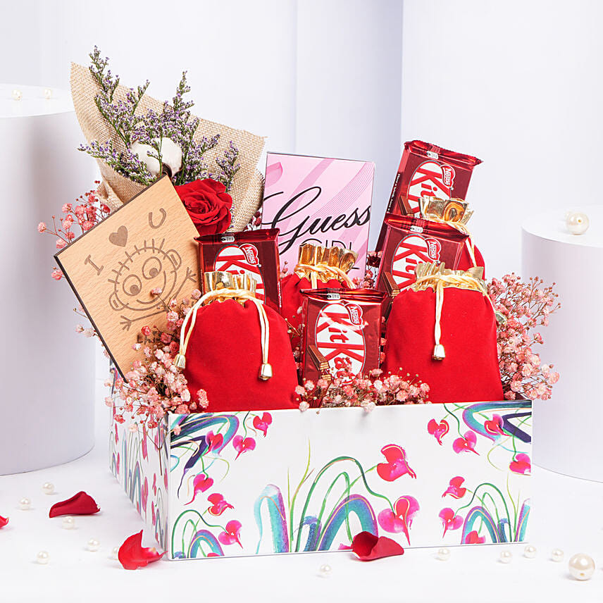 Treats Perfume and Flower Valentine Hamper