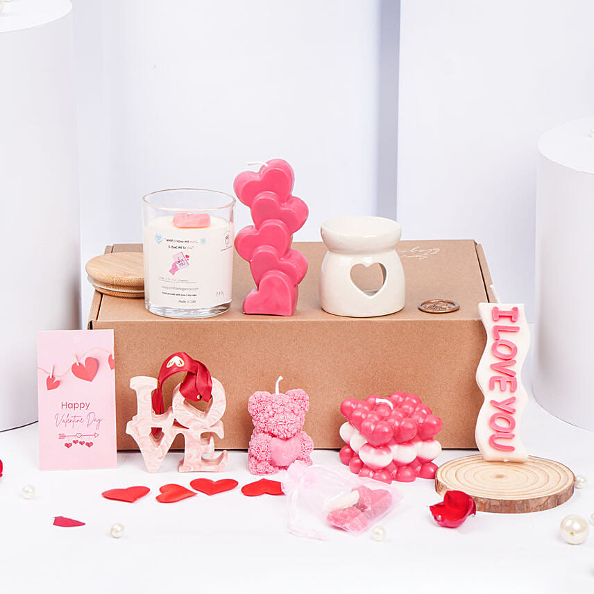 Online I Love you Candle Set Big Gift Delivery in UAE - FNP