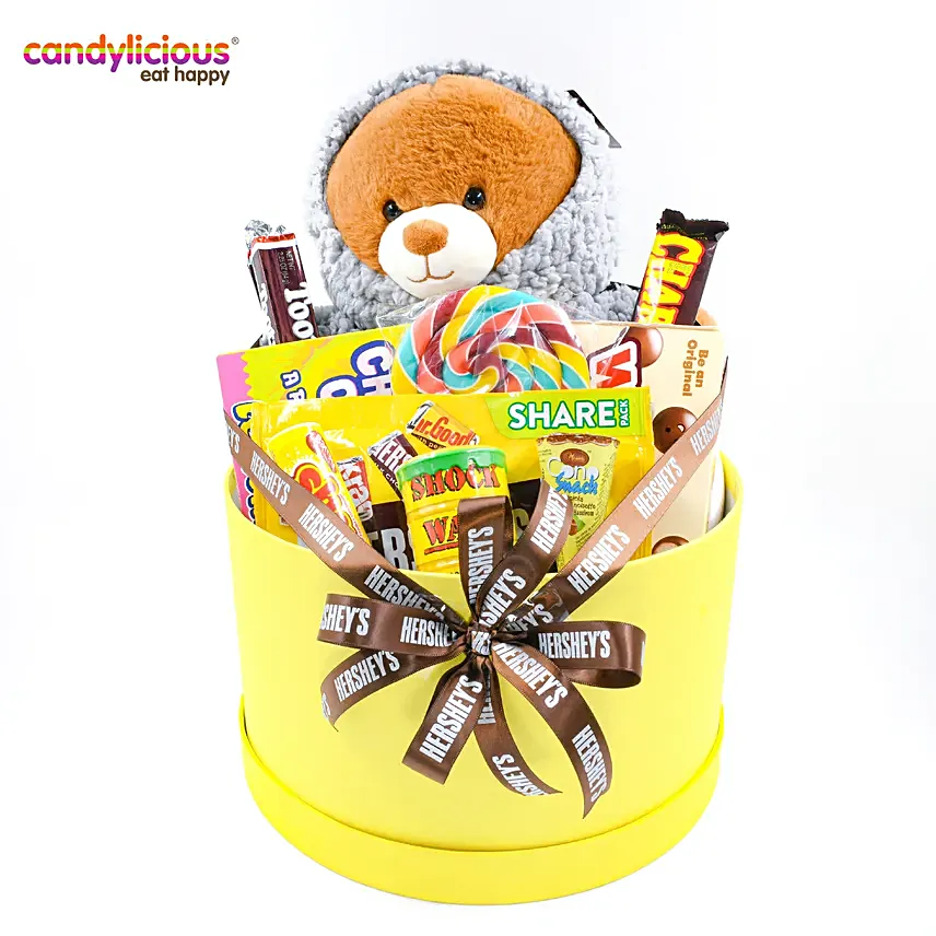 Candylicious Gift Box Regular Hamper With Hersheys Bear