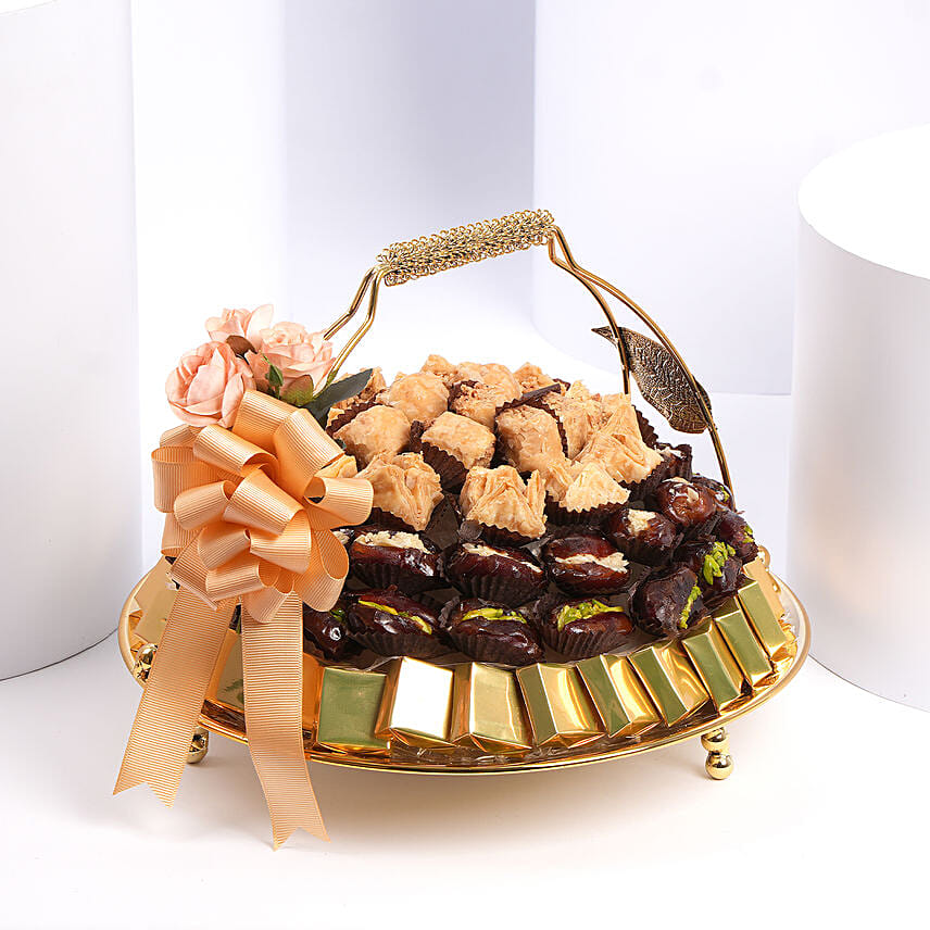 Premium Platter Of Chocolates Dates And Baklawa