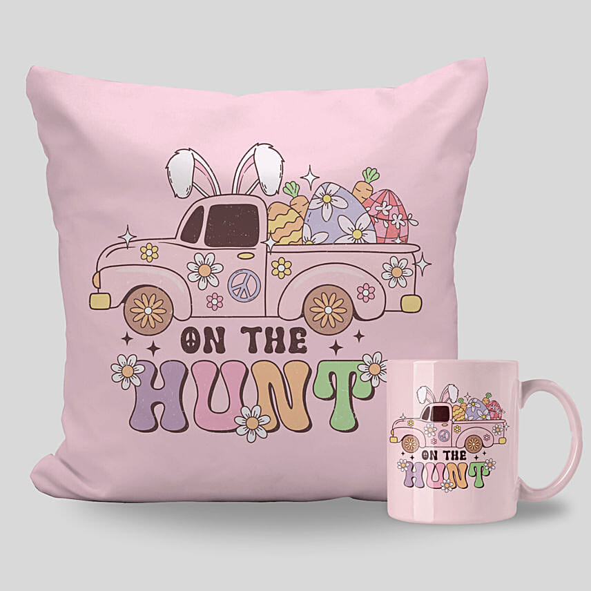 On The Hunt Easter Cushion And Mug