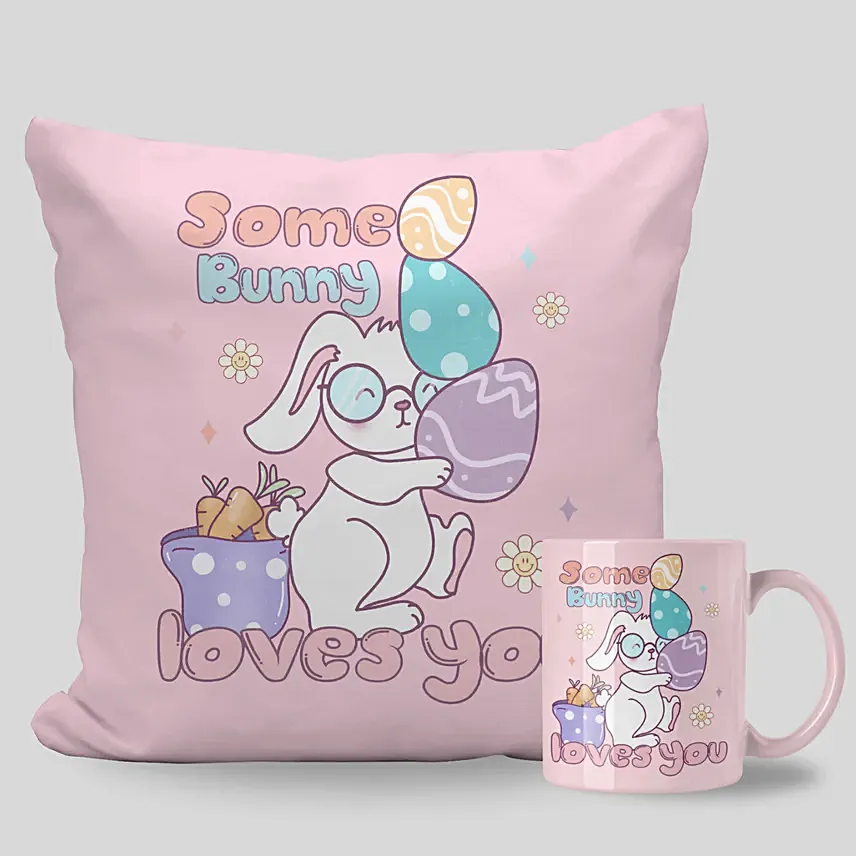 Some Bunny Loves U Mug And Cushion Set