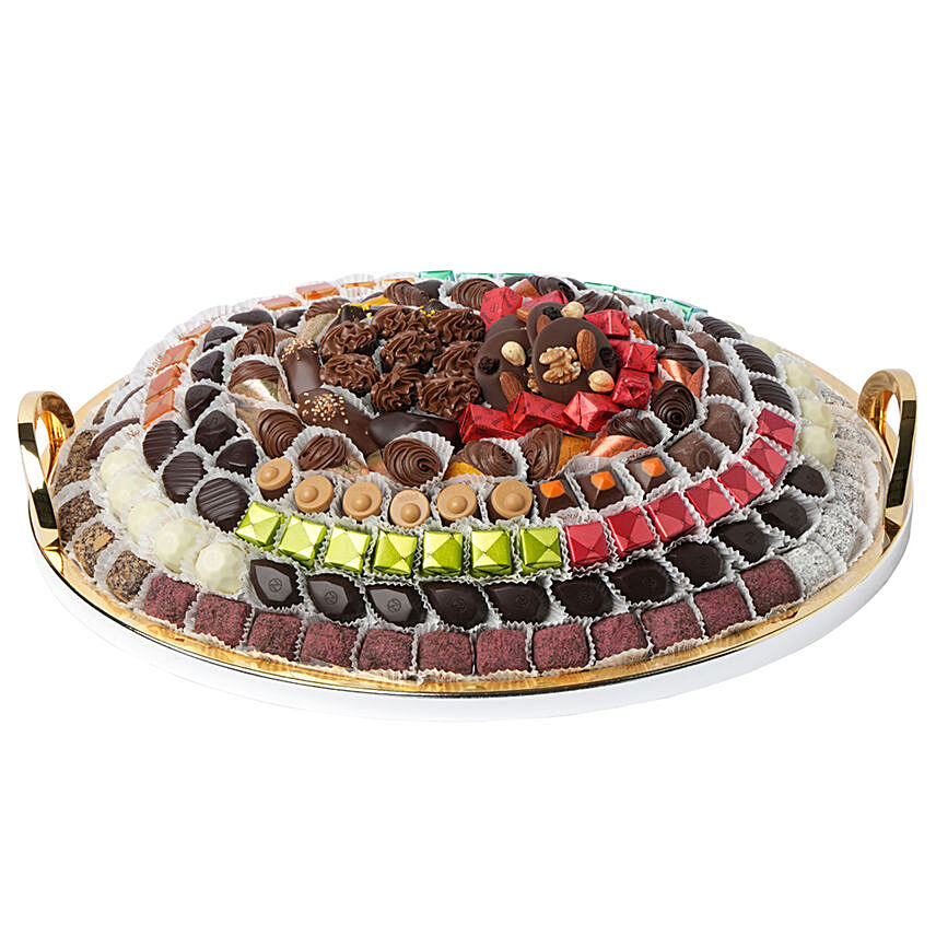Neuhaus Eid Large Oval Gold And Silver Tray