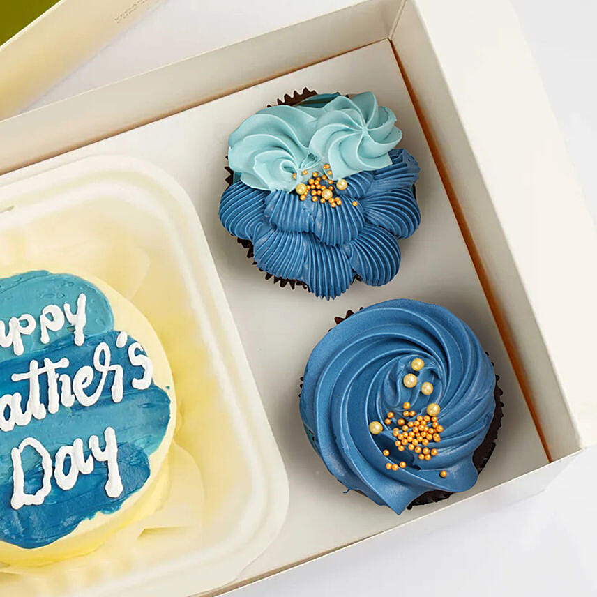 Order Fathers Day Bento Cake And Cupcakes Online | Same-Day Delivery ...