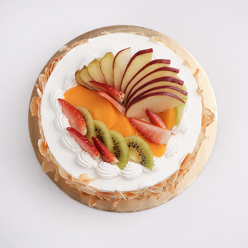 Order Eggless Vanilla Mix Fresh Fruit Cake Online | Same-Day Delivery ...