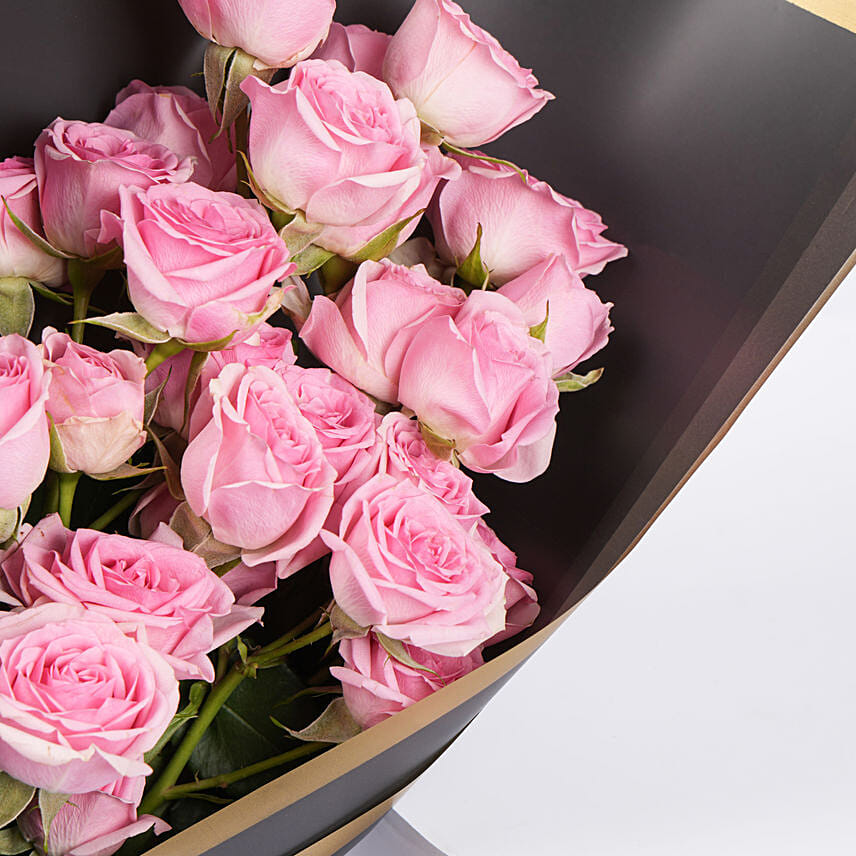 Order Teachers Day Pink Roses Bouquet Online | Same-Day Delivery UAE ...