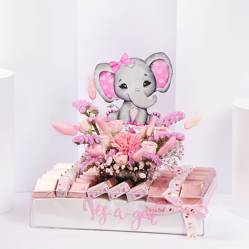 Baby Girl Chocolates Tray