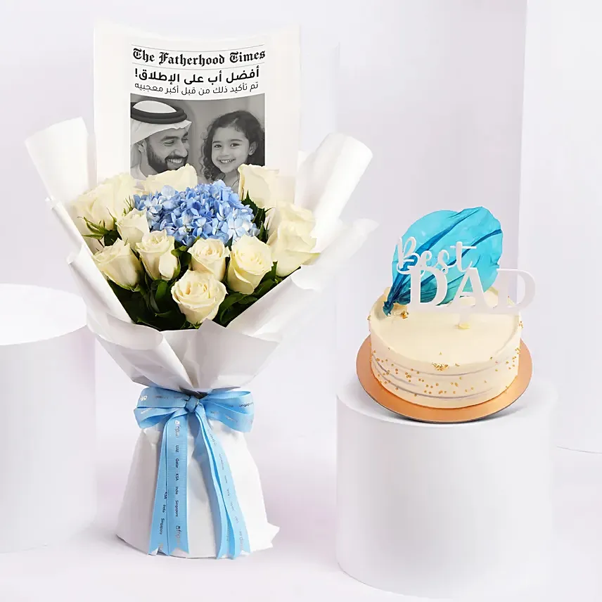 Best Dad Ever Bouquet With Cake