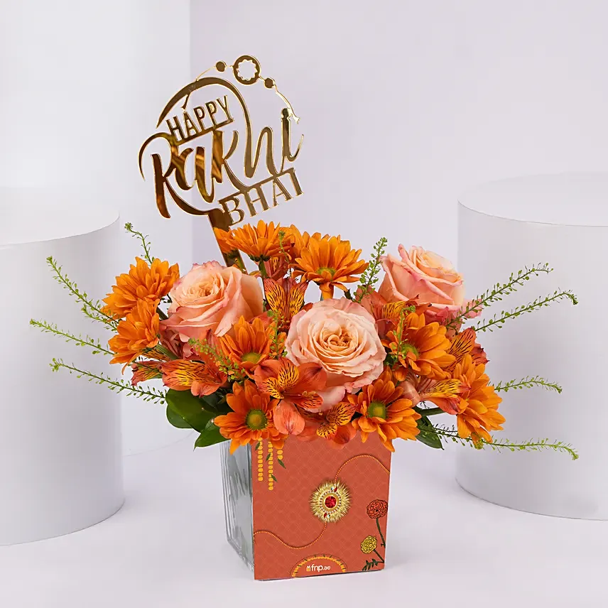 Floral Love For Bhai: Rakhi With Dryfruits 