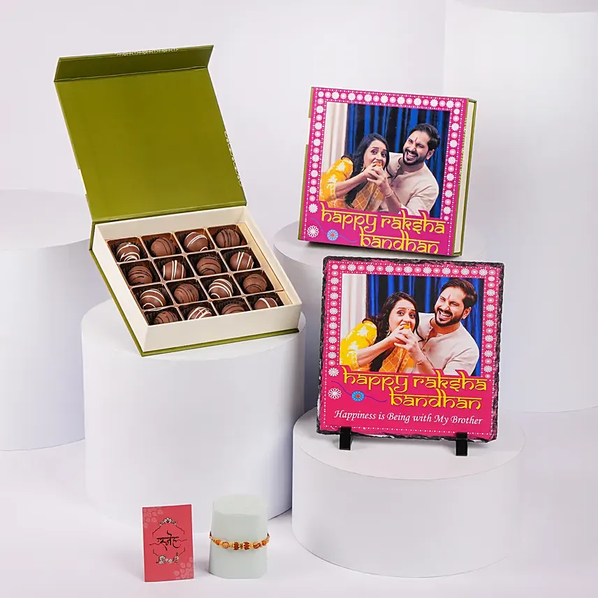 Sweet Memories Rakhi Combo: Raksha Bandhan Personalised Gifts