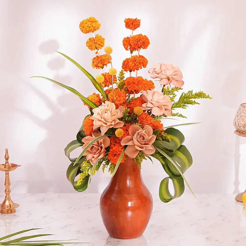 Diwali Festive Glow Vase: Diwali Gifts