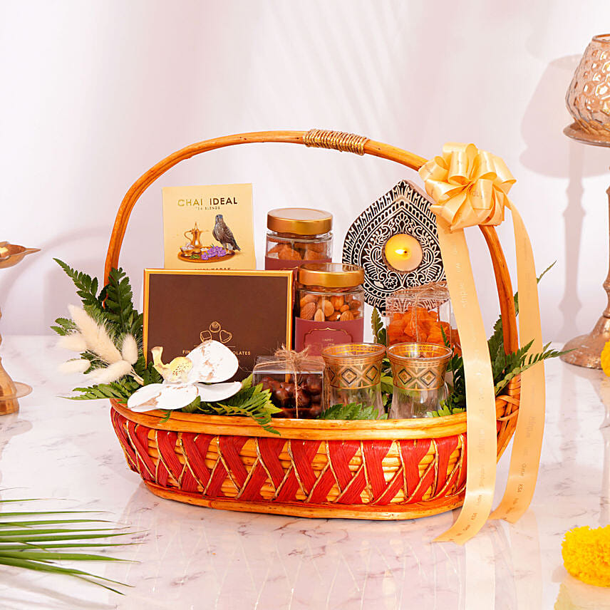 Golden Diwali Celebration Basket: 