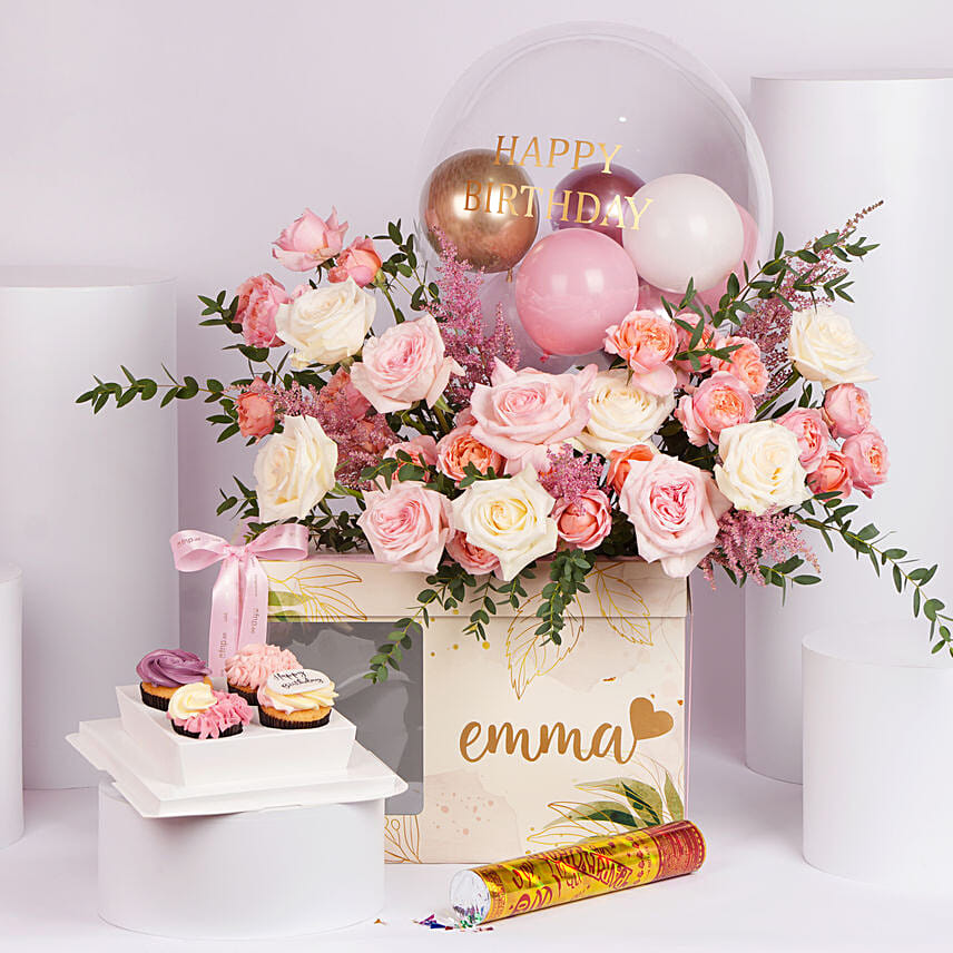 Blushing Birthday Bloom Box: Birthday Gifts