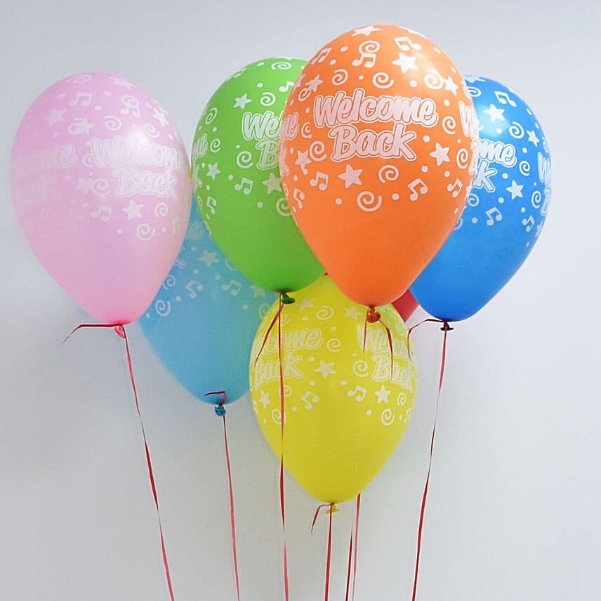 10 Multicolor Welcome Back Balloons 10 Multicolor Welcome Back Balloons: Welcome Back Gifts