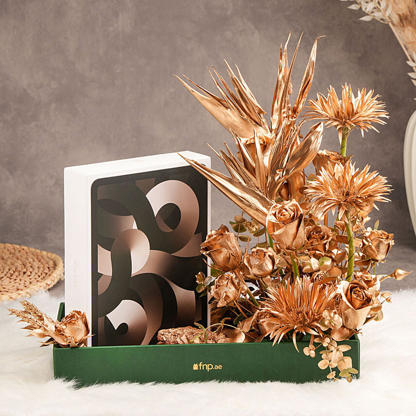 أيباد آبل 64 جيجا بايت في ترتيب ورود ذهبية أيباد آبل 64 جيجا بايت في ترتيب ورود ذهبية: هدايا الكترونية