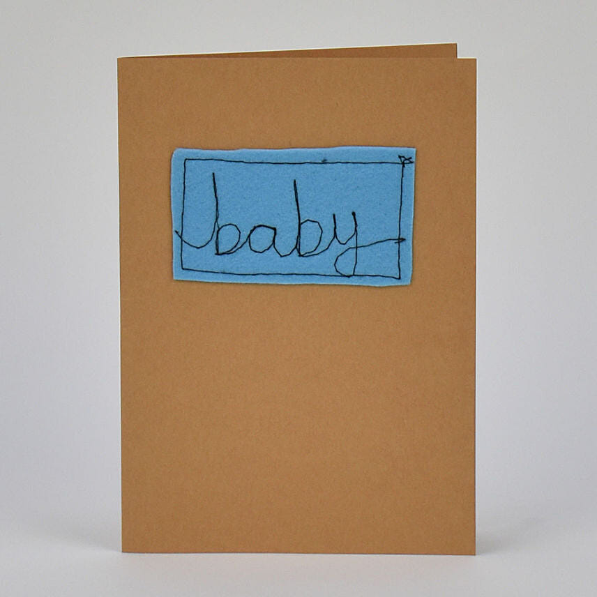 Baby Blue Handmade Greeting Card Baby Blue Handmade Greeting Card: New Born Gifts