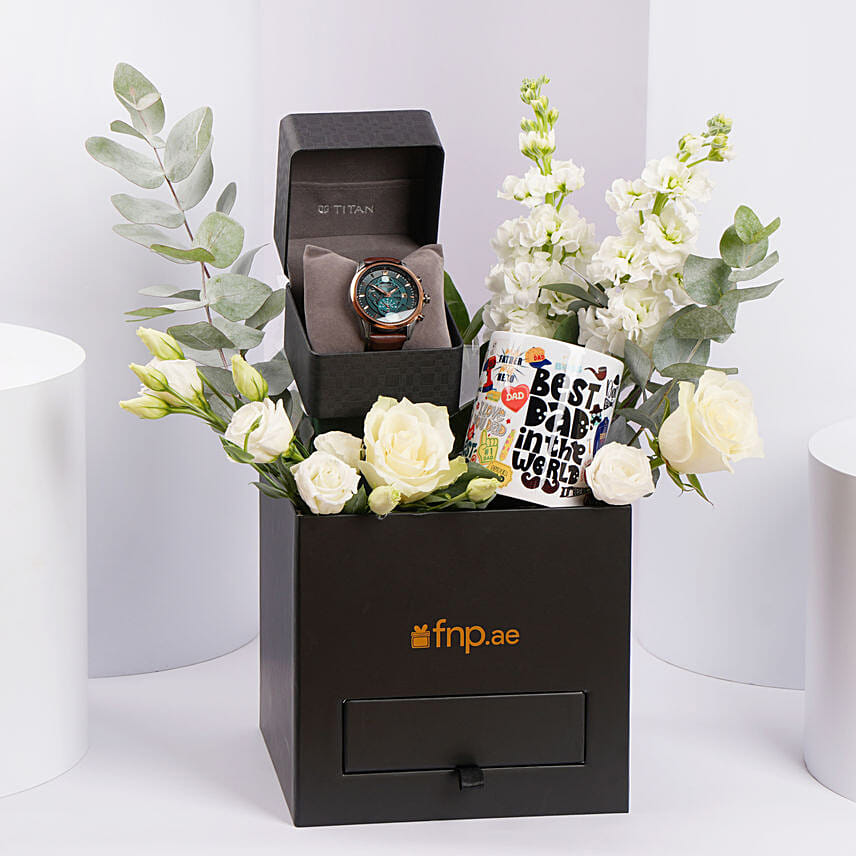 Best Dad Ever Titan Maritime Watch N Mug Gift Box Best Dad Ever Titan Maritime Watch N Mug Gift Box: Men's Watches