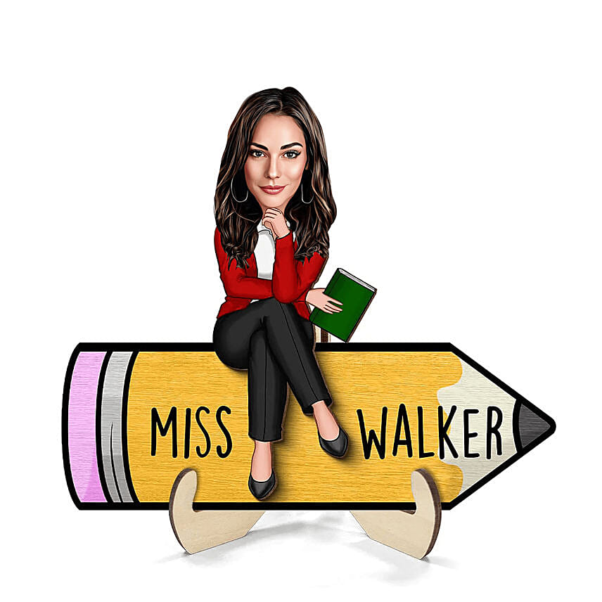 شخصية كاريكاتورية هدية للمعلمة: Personalised Caricatures