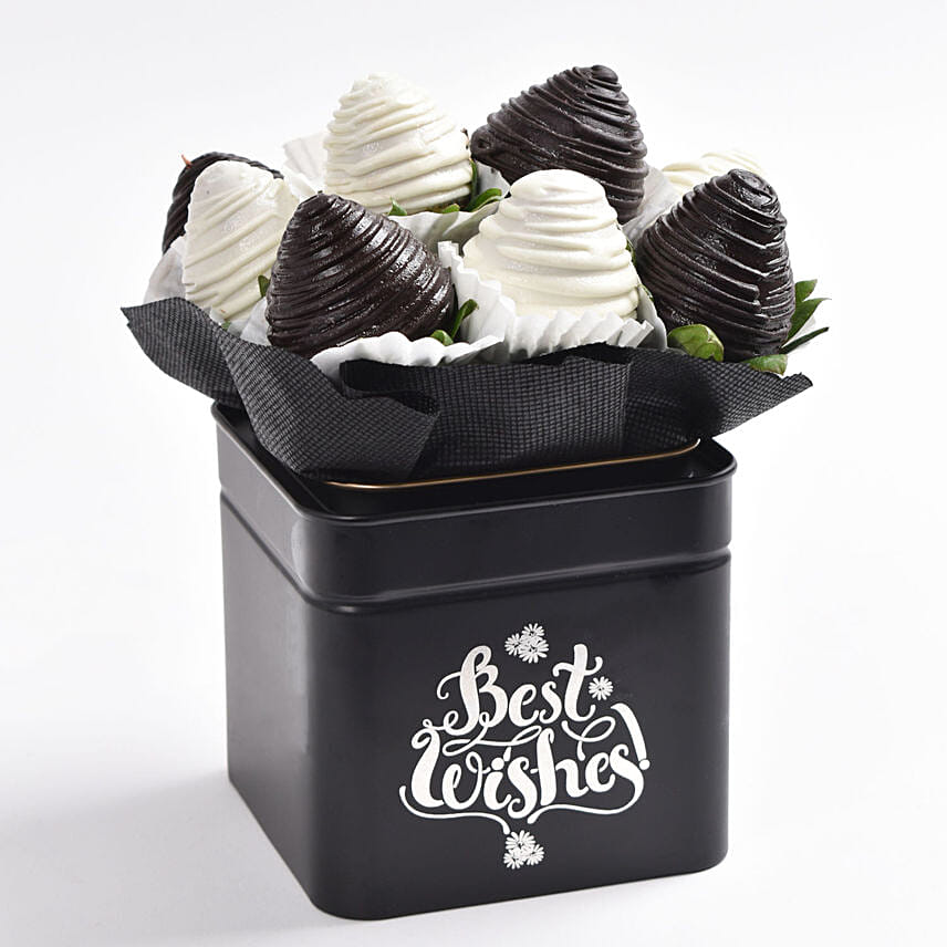 Best Wishes Strawberry Arrangement: 