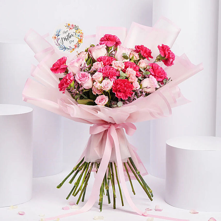 Carnations And Roses Bouquet For Mother Carnations And Roses Bouquet For Mother: Last Minute Delivery Gifts