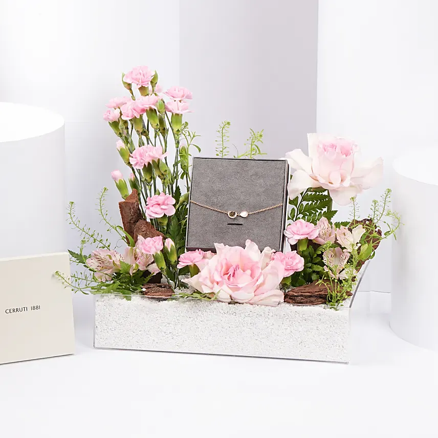 Cerruti 1881 Mop Crystal Jewlery Gift: Gold Jewellery