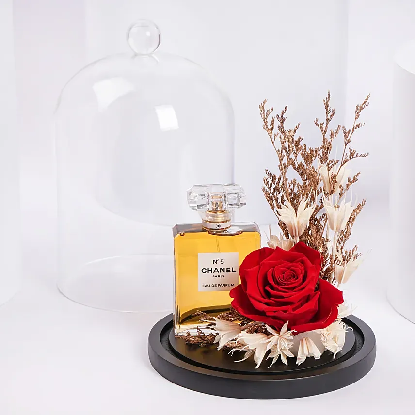 Chanel No 5 Eau De Parfum 100Ml With Forever Rose: Branded Gifts