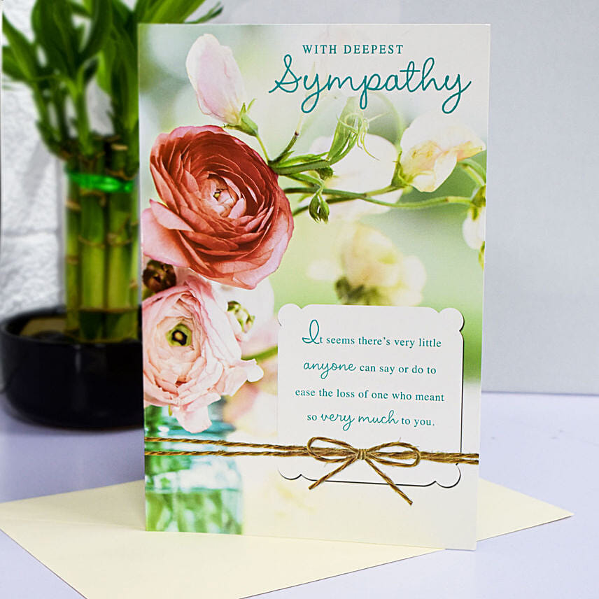 بطاقة تعزية ومواساة غلافها مصمم بشكل أنيق بحجم A7: بطاقات التحية عبر الإنترنت
