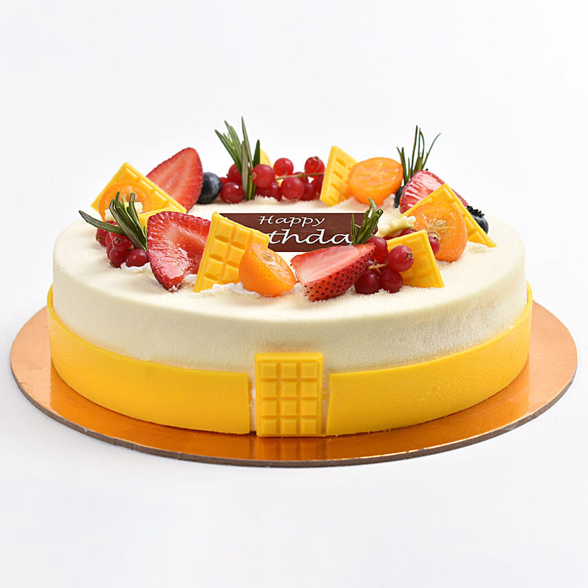 1 Kg Vanilla Berry Cake For Birthday