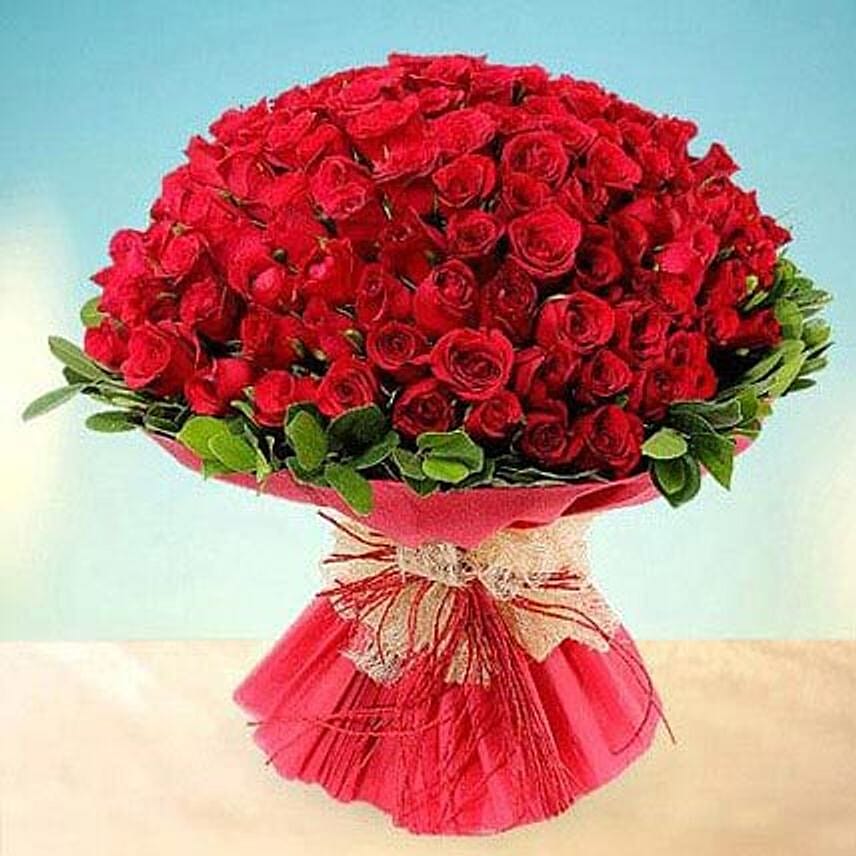 100 Red Roses Bouquet