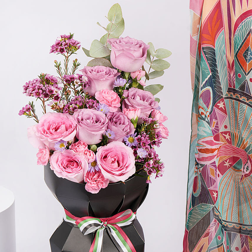 100% Silk Chiffon Scarf & Sheila By Lumena Maison