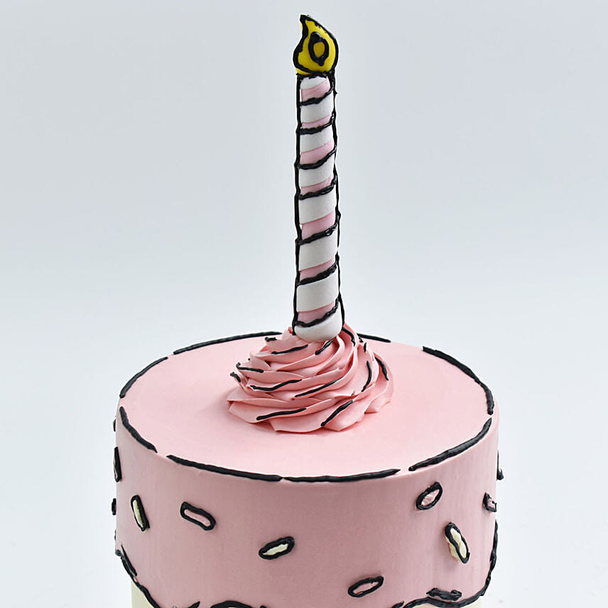 Birthday Celebration 2D Vanilla Cake