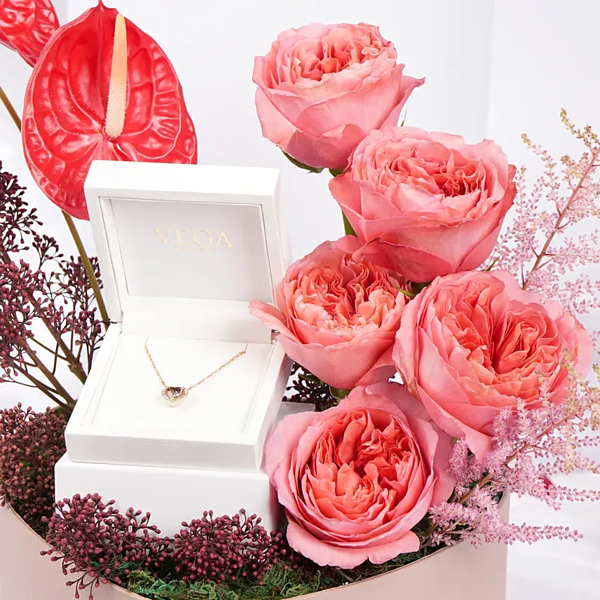 3 Ct Heart Diamond Necklace For Her