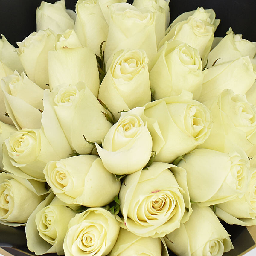 35 White Roses Designer Bouquet
