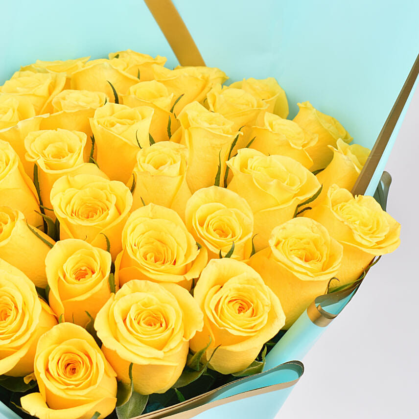 35 Yellow Roses Designer Bouquet