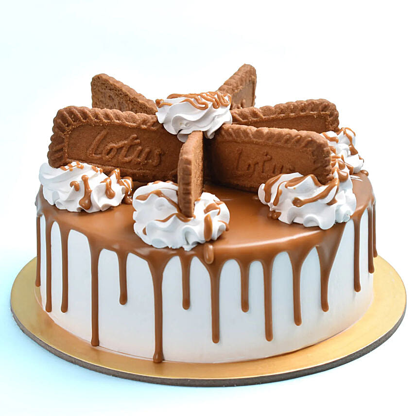 500 grams Lotus Biscoff Cake For Birthday