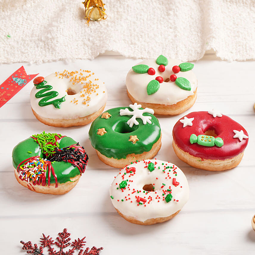 6 Christmas Theme Donuts
