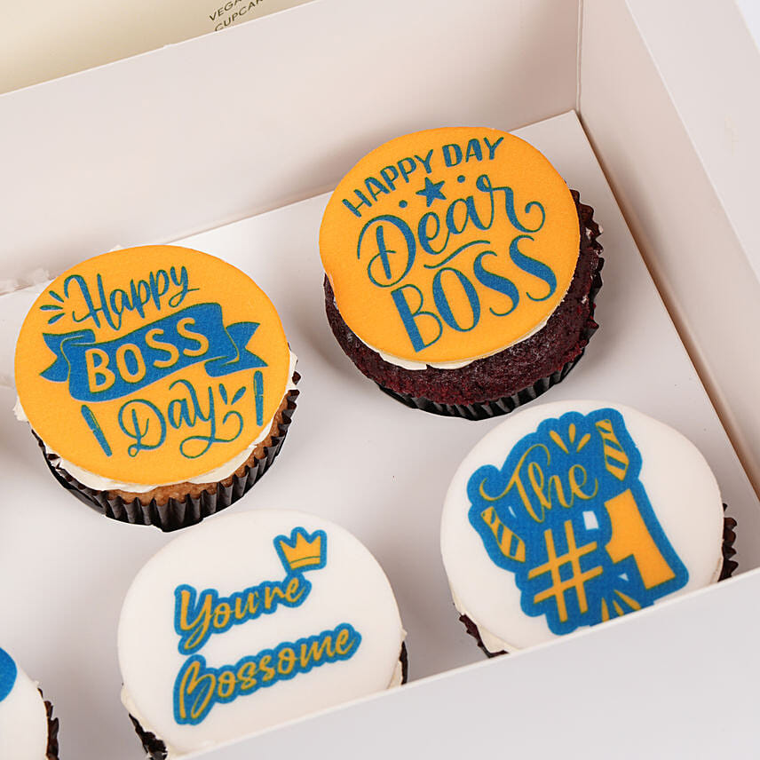 A Sweet Celebration for the Best Boss Chocolate Cupcake