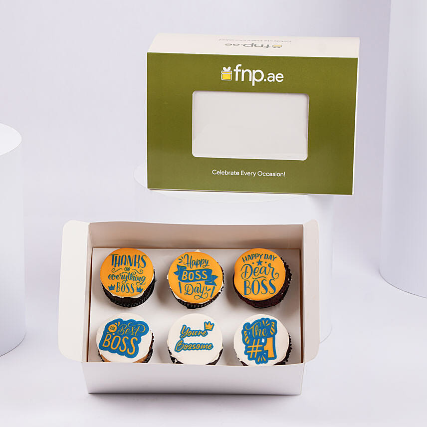 A Sweet Celebration for the Best Boss Vanilla Cupcake