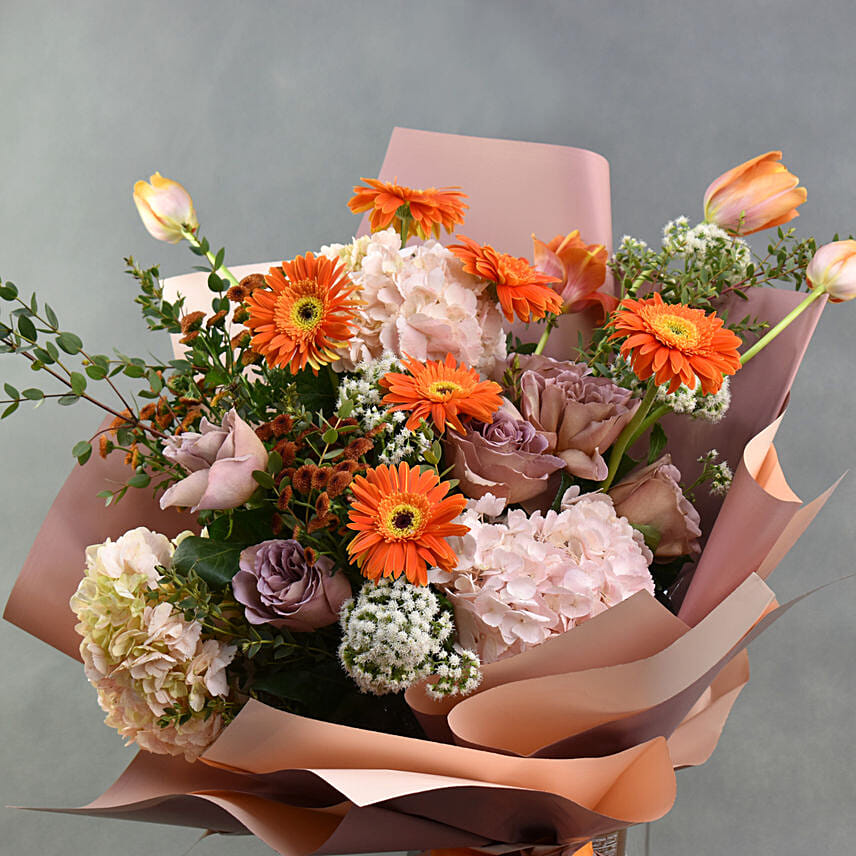 Amber Awe Flowers with Godiva