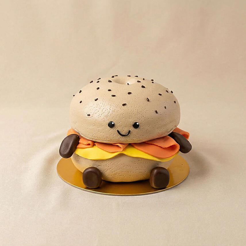 Amuseable Burger Jellycat Theme Fudge Cake 1 KG