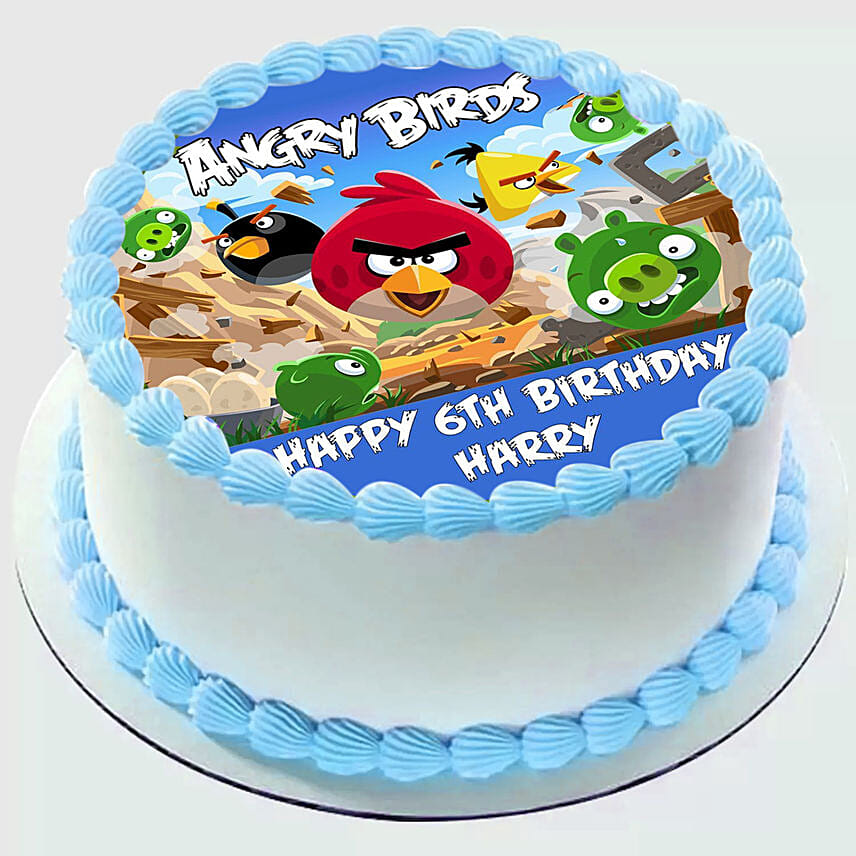 Angry Birds Theme Yummy Cake