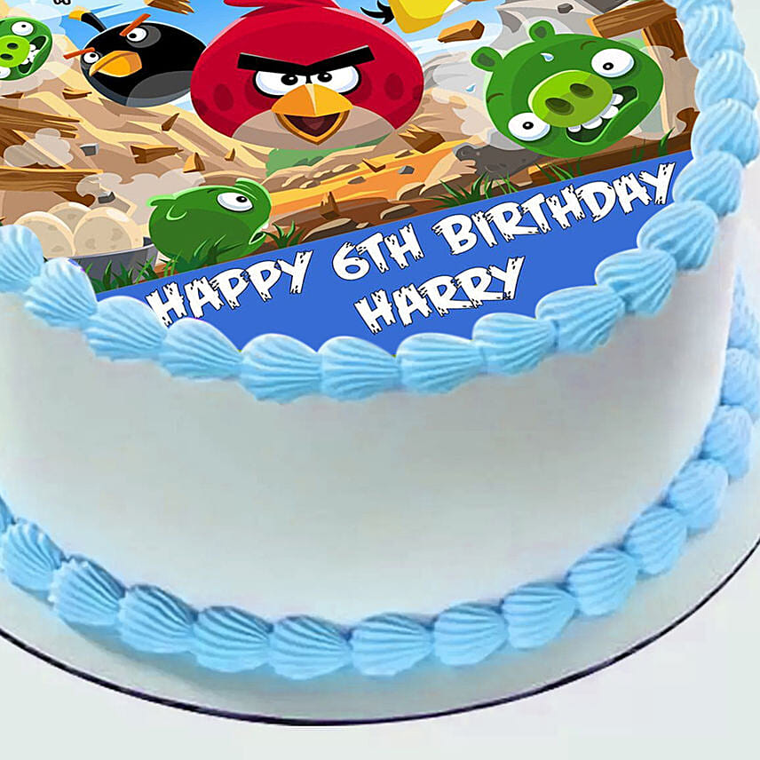 Angry Birds Theme Yummy Cake