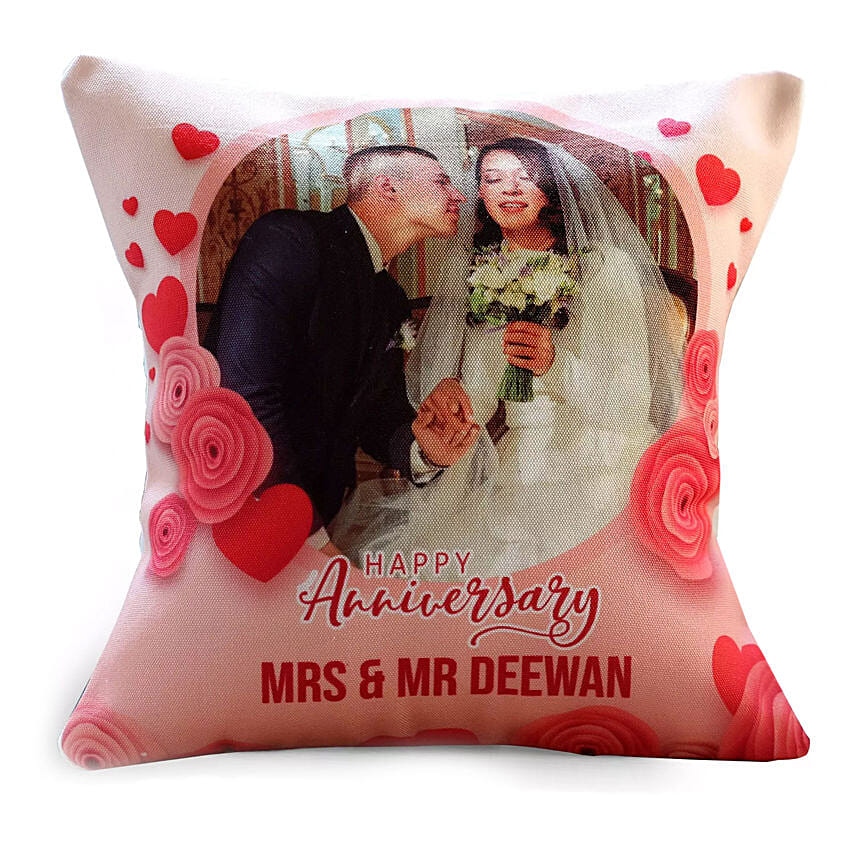 Anniversary Cushion with Triple Choco Cake